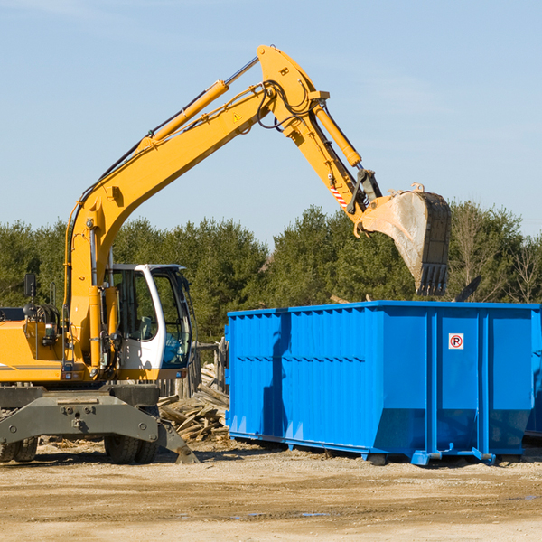 what size residential dumpster rentals are available in Manson WA